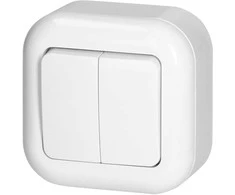 Łącznik Jungiklis n/t 10A, 250V, žvakidė, ventiliatorius, baltas