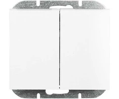Łącznik Onikso spalvos sietyno jungiklis, 10A, 250V, WP-2O, baltas
