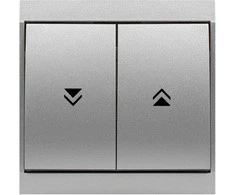 Łącznik Roletų jungiklis p/t Luna, 10A, 250V, WP-10L, sidabrinis