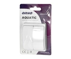 Orno Łącznik AQUATIC sietyno jungiklis, IP44, baltas