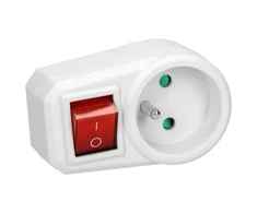 Orno Adapteris su apvaliu lizdu ir jungikliu