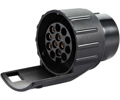 Orno 7/13 kontaktų priekabos lizdo adapteris, plastikinis, 12/24 V