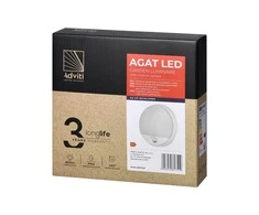 Sieninis šviestuvas Orno AGAT LED 10W, sodo šviestuvas su 140° judesio jutikliu, 800lm, IP54, 4000K, baltas