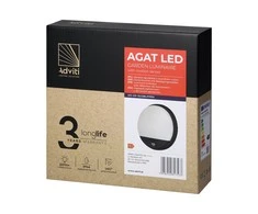 Sieninis šviestuvas Orno AGAT LED 15W, sodo šviestuvas su judesio jutikliu, 140°, 1100lm, IP54, 4000K, juodas