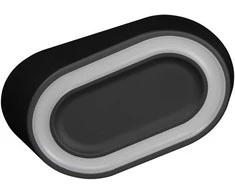 AGRA LED po spintele montuojamas šviestuvas 2,5 W, 80 lm, 4000 K, juodas