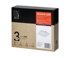 Lubinis šviestuvas Orno AKMAN LED 12W, įleidžiamas šviestuvas, kvadratinis, 860lm, 4000K, baltas, su integruotu LED maitinimo šaltiniu