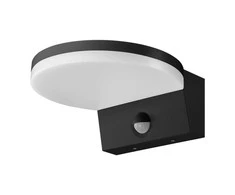 ASPEN LED 15W, sodo šviestuvas su PIR judesio jutikliu, 1300lm, IP65, 4000K, juodas