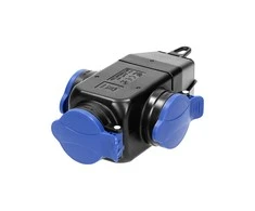 Orno Rozgałęźnik Atsparus smūgiams ir purslams, IP44, 3 lizdai 2P+Z, 16A, 230V AC