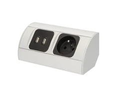 Orno Lizdas Baldų lizdas 1x2P+Z, 2xUSB