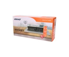 Orno Lizdas Baldų lizdas, įleidžiamas į stalviršį, su storu kraštu, 2x2P+Z, 3 USB prievadai, juodas