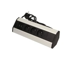 Orno Lizdas Baldinis lizdas su USB įkrovikliu ir 1,8 m laidu, 3x2P+Z, 2xUSB