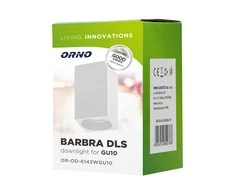 Lubinis šviestuvas Orno BARBRA DLS GU10 įleidžiamas šviestuvas, max 50W, IP20, kvadratinis, baltas, aliuminio