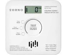 Orno Bateryjny Anglies monoksido jutiklis su baterijomis (2xAA), jutiklio veikimo laikas 10 metų, „Tuya Smart Wi-Fi“