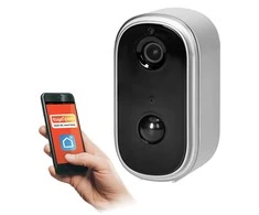 Orno Bezprzewodowa Belaidė lauko IP kamera su WiFi, ryšiu su išmaniuoju telefonu per Tuya programėlę, IP65, domofonu, atmintimi