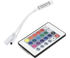 Orno Bezprzewodowy Belaidis RGB LED juostų valdiklis su nuotolinio valdymo pultu, 24 mygtukai, 12V, 6A, 72W