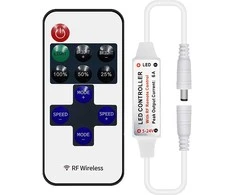 Orno Bezprzewodowy Belaidis LED juostų valdiklis su nuotolinio valdymo pultu, 11 mygtukų, 12 V, 6 A, 72 W
