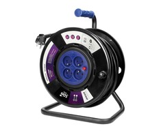 Orno MINI ilgintuvas 4 lizdai 2P+Z 15 m OR-AE-1339/G(GS) schuko pilka
