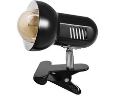 CANARD, stalinė lempa su metaliniu spaustuku, 15 W, E27, juoda
