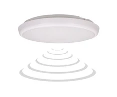 Orno CERS LED lubinis šviestuvas su mikrobangų judesio jutikliu, LED 22W, 2000lm, IP65, 4000K, pieniškai baltas polikarbonatas, reguliuojamo ryškumo