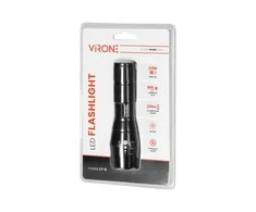 Latarka, LED žibintuvėlis VIRONE, 10W, 800lm, elementai 3xAAA (neįeina), juodos spalvos
