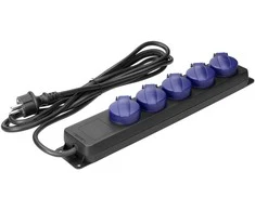 Orno Przedłużacz Dirbtuvių prailgintuvas, atsparus vandens purslams, IP44, 5 lizdai, 2P+Z, IP44, schuko, guminis kabelis, H05RR-F 3x1,5mm², ilgis 3m