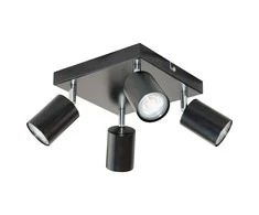Orno DOA SP4, sieninis/lubinis šviestuvas, GU10, max. 4x50W, IP20, juodas, kvadratinis