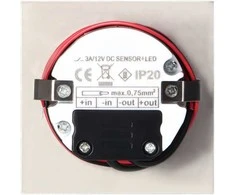 Orno DRACO LED NEW 1.5W, įleidžiamas laiptų šviestuvas, 12VDC, 30lm, 3000K, satinas, judesio ir prieblandos jutiklis