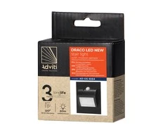 Orno DRACO LED NEW 1.5W, įleidžiamas laiptų šviestuvas, 12VDC, 30lm, 6000K, juodas, su judesio ir prieblandos jutikliu