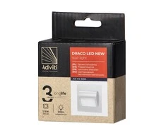 Orno DRACO LED NEW 1.5W, įleidžiamas laiptų šviestuvas, 12VDC, 30lm, 6000K, baltas, novatoriškas tvirtinimo būdas