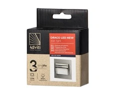 Orno DRACO LED NEW 1.5W, įleidžiamas laiptų šviestuvas, 12VDC, 30lm, 3000K, satinas, novatoriškas tvirtinimo būdas
