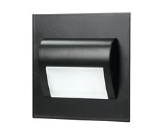 Orno DRACO LED NEW 1.5W, įleidžiamas laiptų šviestuvas, 12VDC, 30lm, 6000K, juodas, inovatyvus tvirtinimo būdas