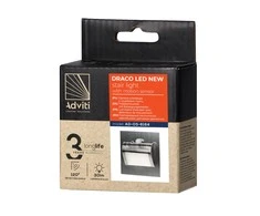 Orno DRACO LED NEW 1.5W, įleidžiamas laiptų šviestuvas, 12VDC, 30lm, 4000K, satinas, judesio ir prieblandos jutiklis