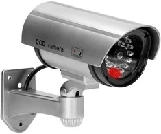 Orno Atrapa Netikra CCTV stebėjimo kamera, maitinama baterijomis, sidabrinė