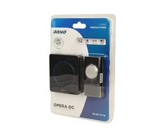 Belaidis durų skambutis Opera Orno 3xAAA/100m/36 melod. juodas