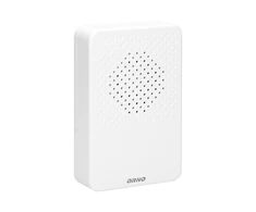 Orno Dzwonek Vieno tono laidinis elektroninis durų skambutis LARK MAXI AC, 230V, sniego baltumo