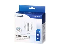 Orno Dzwonek Vientonis laidinis elektroninis durų skambutis RINGIL MINI AC, 230V, sniego baltumo