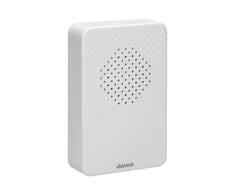 Orno Dzwonek Vieno tono laidinis elektroninis durų skambutis LARK MAXI AC, 230V, baltas