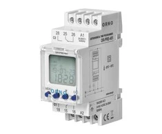 Orno Elektroninis Elektroninis astronomijos ir laiko programuotojas, 100 programų, 3 meniu kalbos, 2 reliniai išėjimai, maks. 16A/230V, 2 modulių pločio, DIN TH-35mm