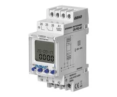 Orno Elektroninis Elektroninis astronomijos ir laiko programuotojas, 100 programų, 3 meniu kalbos, 2 reliniai išėjimai, maks. 16A/230V, 2 modulių pločio, DIN TH-35mm