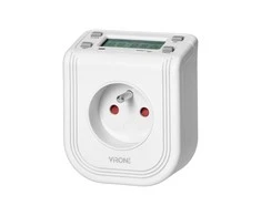 Virone Elektroninis Elektroninis laikmatis su viršutiniu LCD ekranu, 230 V kintamoji srovė, 3680 W, 16 perjungimo taškų, buvimo simuliatorius.