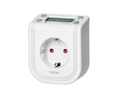Elektroniczny Elektroninis Elektroninis laikmatis su viršutiniu LCD ekranu, 230 V kintamoji srovė, 3680 W, 16 perjungimo taškų, buvimo simuliatorius, „Schuko“ versija