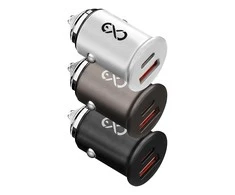 Orno EXC Mobile CUTE PRO automobilinis įkroviklis, USB+PD, 30W, spalvų mišinys