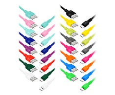 Orno EXC mobilusis USB laidas - micro USB WHIPPY, 2M, 3A, greitas įkrovimas, spalvų mišinys