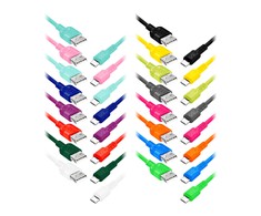 Orno EXC mobilusis USB laidas - micro USB WHIPPY, 0,9 m, 3 A, greitas įkrovimas, spalvų mišinys