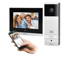 Belaidžio vaizdo domofono rinkinys Orno Extel Wave (EXTEL720313), 7" jutiklinis ekranas, Wi-Fi, programėlė, vartų valdymas