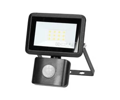 Orno FARO S LED prožektorius su PIR 10W, 800lm, IP44, 4000K, aliuminis + stiklas