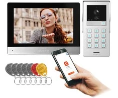 GAYD, vienos šeimos vaizdo domofono komplektas, 2 laidų, 8 colių „Wi-Fi“, lietimui jautrus ekranas, 2 MP „Full HD“, RFID, šifravimo įrenginys