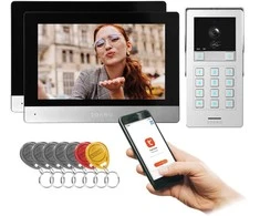 Orno GAYD MULTI2, dviejų šeimų vaizdo domofono rinkinys, 2 laidų, 8 colių Wi-Fi, jutiklinis ekranas, 2 MP Full HD, RFID, šifruoklis
