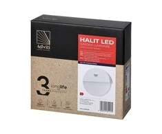 Sieninis šviestuvas Orno HALIT LED 10W, sodo šviestuvas su judesio jutikliu 140°, 600lm, IP65, 4000K, IK10, baltas