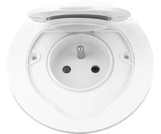 Orno Hermetyczne Hermetiškas apvalus elektros lizdas, IP55, 1x2P+Z (prancūziškas), baltas